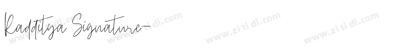 Radditya Signature字体转换